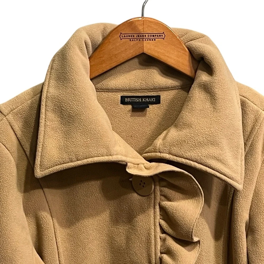 Fleece Ruffle Jacket Coat - Picture 6 of 14